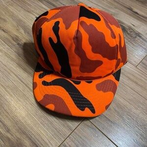 Men’s Vintage 80s Orange & Black Camouflage Hat